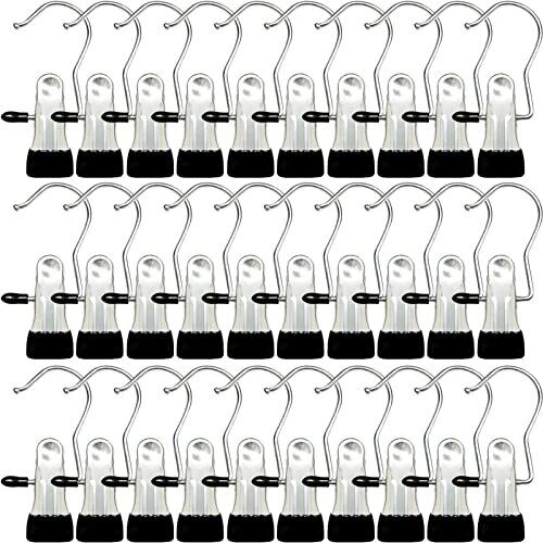 Boot Hangers Clips Laundry Hooks Hanging Clips Clothes Pins Closet Hanger 30PACK