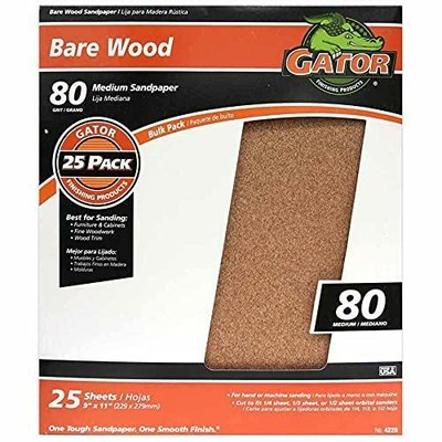 ALI INDUSTRIES 4228 9'' x 11'' Bare Wood Sanding Sheets