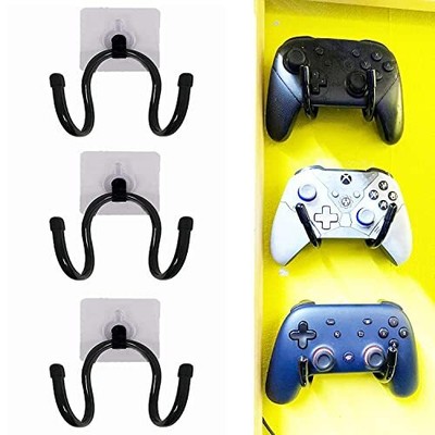 Pmsanzay 3 Pack Universal Self-Adhesive Game Controller Wall Mount Storage 