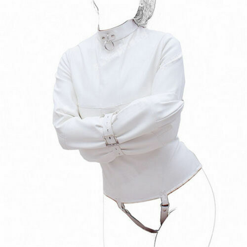 US Asylum Straitjacket Straight Jacket Costume Body Harness Armbinder Clubwear