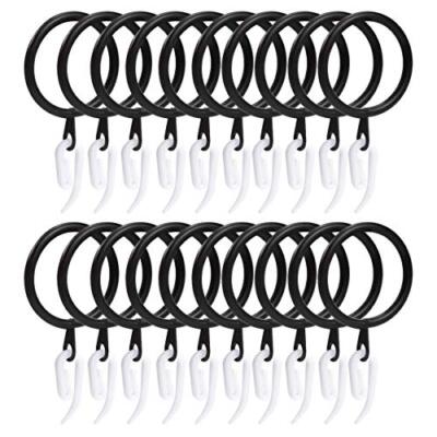 Fodlon 20 Pezzi Anelli per Tenda Metallo e 60 Pezzi Gancio Tenda Plastica
