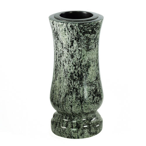  Grabvase Granit Grabmalvase Friedhofvase Gartenvase Naturstein Olive Green