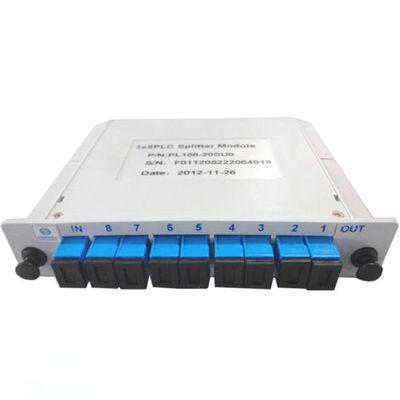 LOT OF 10  ** 1X8 blade type PLC  carrier-class fiber optic splitter SC-UPC