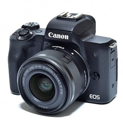 Canon EOS　kiss　M
ミラーレスカメラ 本体とレンズ　バッグ付き Canon EOS Kiss M camera w. 15-45mm lens / 55-200mm lens Kit