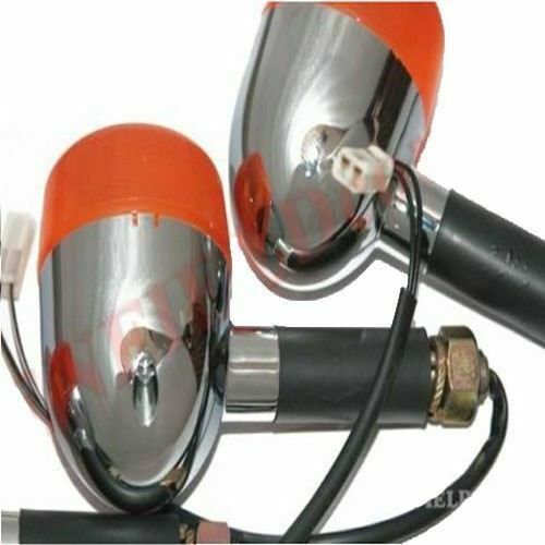 Fits Royal Enfield Thunderbird Classic Front & Rear Amber Indicator Set 12V 
