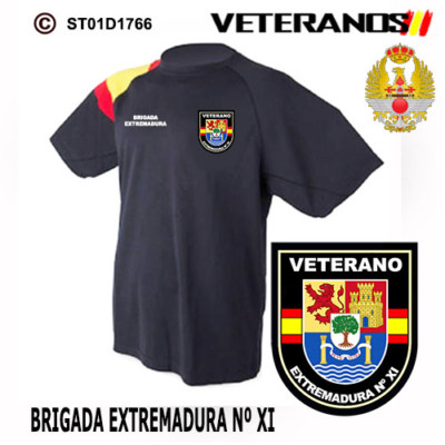 CAMISETAS TECNICAS: VETERANOS BRIGADAS OPERATIVAS - BRIGADA EXTREMADURA Nº XI