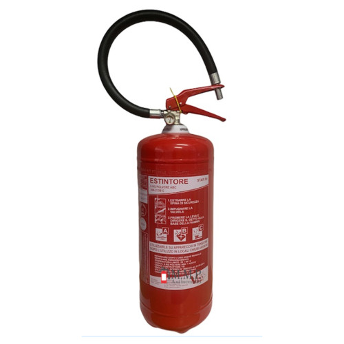Estintore A Polvere 6 Kg Per Case Vacanze Supp A Muro E Certificazione Anno 2025
