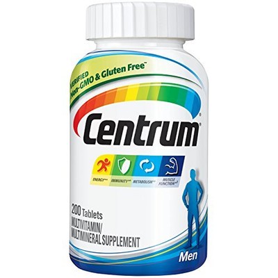 Centrum Mens Multivitamin/Multimineral Supplement 200 Tablets Each