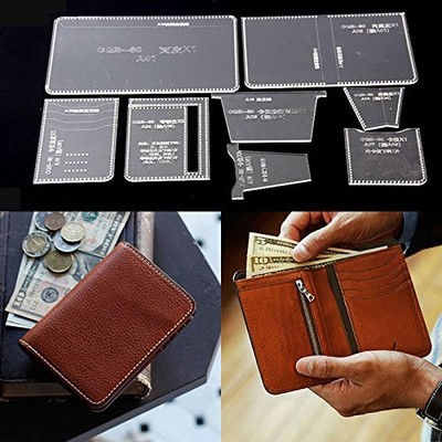 Business Wallet Acrylic Template Leather Pattern Leather... 