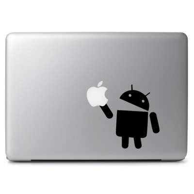 Android Eating Eats Vinyl Decal Sticker for Apple Macbook Air Pro Laptop Cup Mug