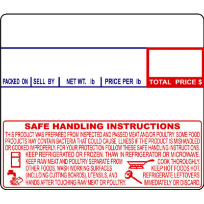 CAS LST-8030 Printing Scale Label 58 x 50 mm, Non-UPC/Safe Handling ''24 Rolls''