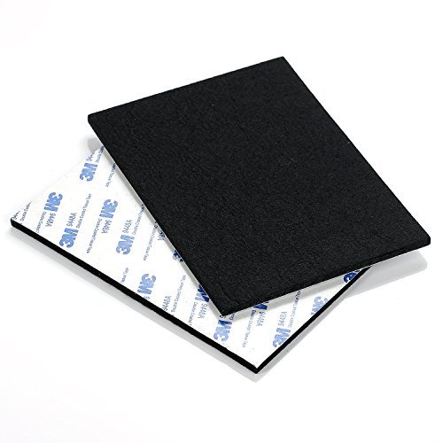 Feltrini Autoadesivi Quadrati 2 Pz 85x85mm Nero Sedie Mobili Vetro Formica dfh