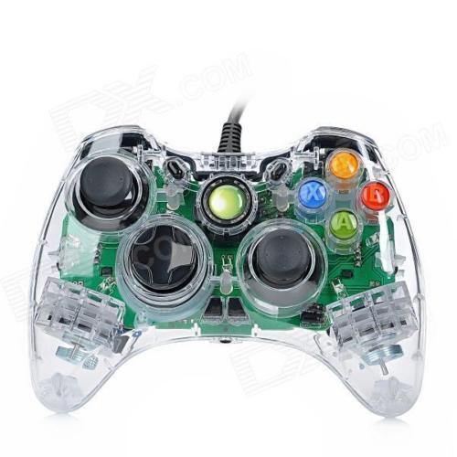 XBOX 360 Afterglow Wired Clear BLACK Controller Model PL