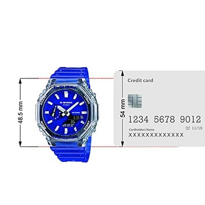 Pre-owned Casio G-shock Analog-digital Blue Dial Men Ga-2100hc-2adr (g1116)