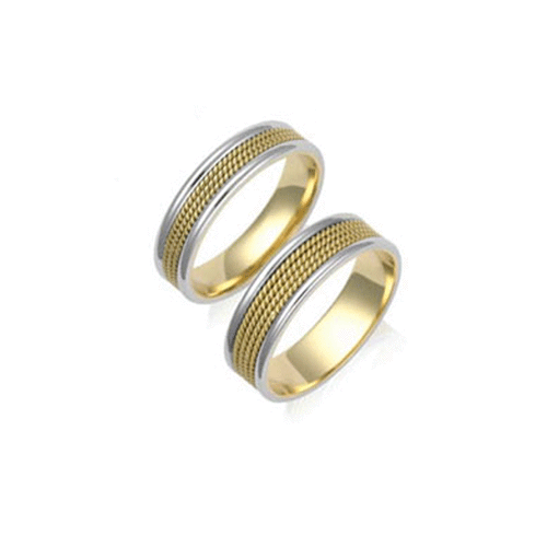 Bague Puzzle 3 Couleurs Or 9 Carats - 4 Pièces Emboîtables - Taille Ajustable - Neuf Avec étiquette