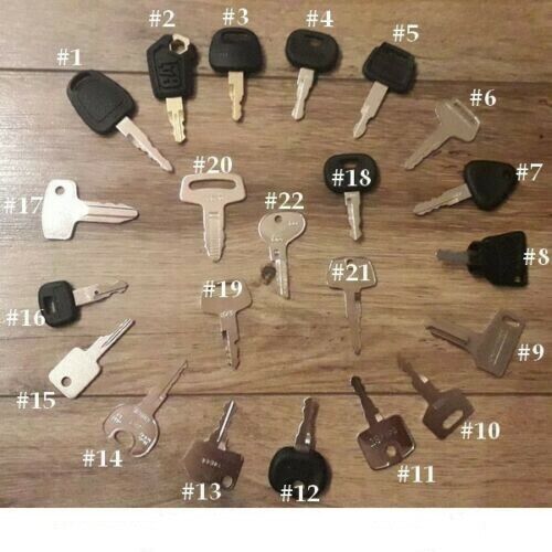 Baumaschinen- Zündschlüssel Bagger- Minibagger- Radlader- Stapler- Schlüssel Set