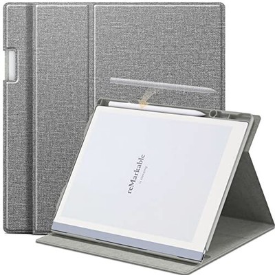 ENET-CASE Case for Remarkable 2 Paper Tablet- Multi-Viewing Adjustable Gray