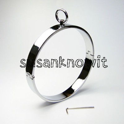 Metal Binding Male Neck Collar Locking Choker Restraint Cuff Key Adult Roleplay