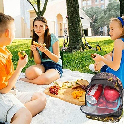 Naanle French Paris Eiffel Tower Double Decker Insulated Lunch Box Bag Waterp...