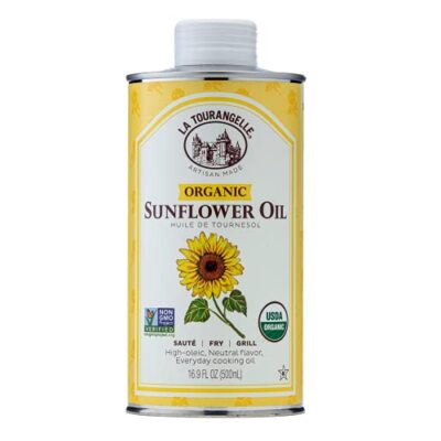 Organic High Oleic Sunflower Oil, Neutral Oil For Medium to High Heat Cooking an