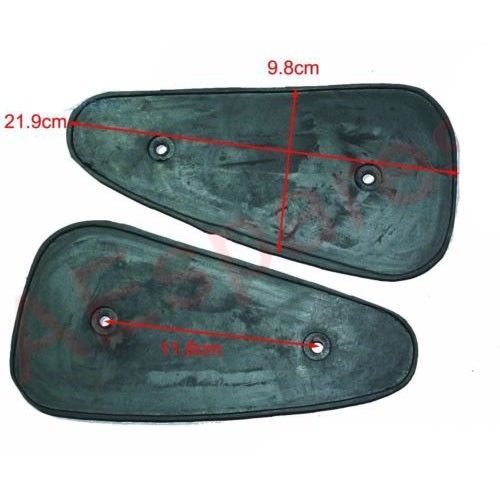Velocette Petrol Fuel Tank Black Rubber Knee Pad Set  
