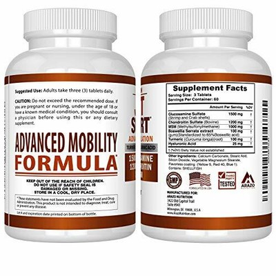 Powerful JOINT SUPPORT ARAZO NUTRITION Formula Advance Formulation 180 CAPS  1