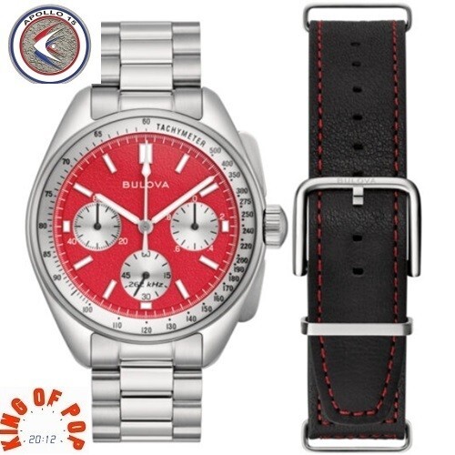 Pre-owned Bulova Lunar Pilot 96k115 Cronógrafo 5bar Free Shipping