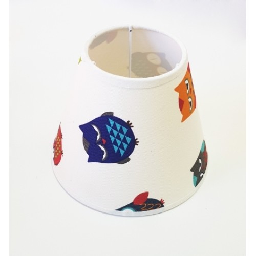 Paralume Conico Cilindro Moderno Per Lampada e Applique Gufetti Misura 10" dfh