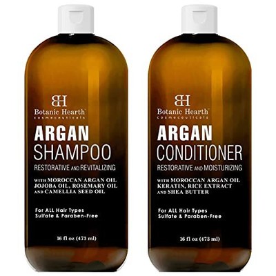 BOTANIC HEARTH Argan Oil Shampoo and Conditioner Set - with Keratin Restorati...