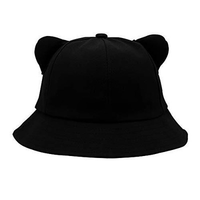 Sun Hat For Womens Men Cat Ear &tail Black