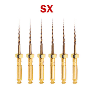 6Pcs Dental Endo Rotary Files X-Pro Gold Taper NITI Root Canal Files 21/25/31MM