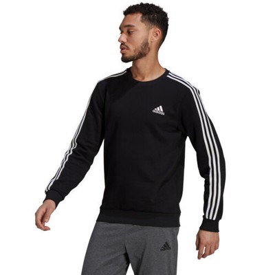 

Толстовка Adidas Classic Color 3 Stipes Crew, черная, средняя, Черный