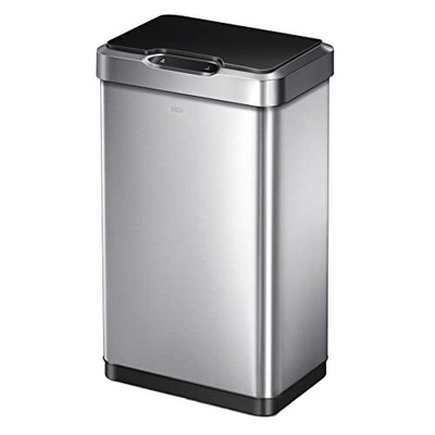 EKO Mirage-T 50Liter / 13.2 Gallon Touchless Rectangular Motion Sensor Trash Can