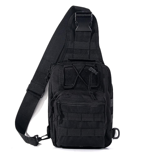 Men Backpack Molle Tactical Sling Chest Pack Shoulder Bag Outdoor Hiking Travel