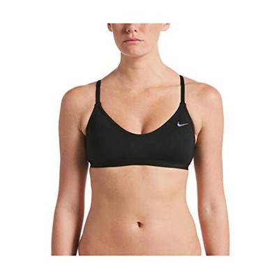 

Черный бикини-топ с V-образной спинкой Nike Onyx Flash Bonded SM