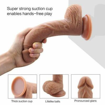 7 INCH Liquid Silicone Realistic Dildo Skin Feeling Huge Penis Suction Big-Dick 7 INCH Liquid Silicone Realistic Dildo Skin Feeling Huge Penis Suction Big-Dick