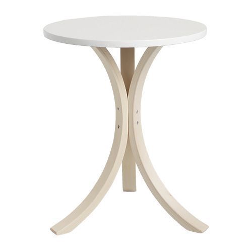 for Sale White Round Ikea Fornbro Bedside End Side Coffee Table**RARE