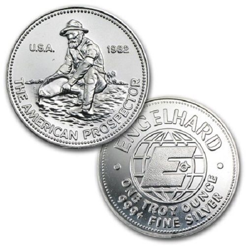 MS69 1985 Engelhard American Prospector 1 Troy Oz Silver