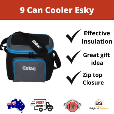 Esky 9 Can Cooler Chill Bag Insulated Ice Water Drink Pack with