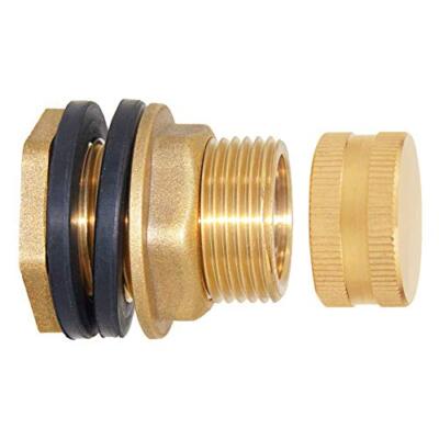 Joywayus Brass Male Garden Hose Bulkhead Fitting Drain/Flush Port Kit
