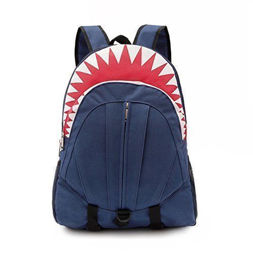 SPRAYGROUND EMBOSSED SHARK TRAVELER BACKPACK (DLXV) - B5388 - SHARK MOUTH  BLACK