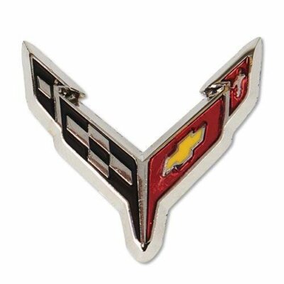 C8 Corvette Next Generation Lapel/Hat Pin Limited Edition 1.5'' - Silver/Chrome