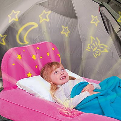 Kids Travel Bed Inflatable Portable Folding Toddler Air Mattress Child Projector