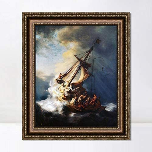 Framed Art The Storm on the Sea of Galilee by Rembrandt Harmenszoon 26"x32"