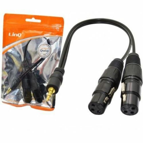 Cavo Adattatore Audio Da Jack 3,5mm Maschio A 2 XLR Femmina linq kl-9252