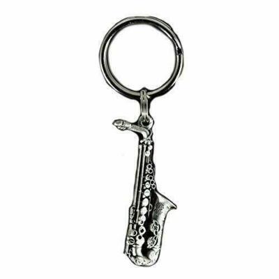 Alto Saxophone Keychain, Pewter, Harmony Jewelry