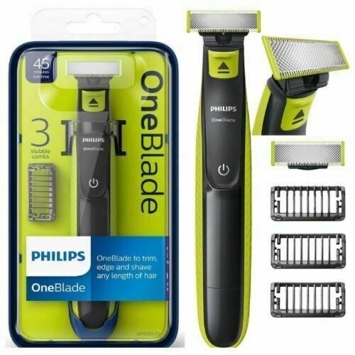 Philips One Blade Trimmer Shaver Beard Stubble 3 Combs Rechargeable QP2520 - NEW