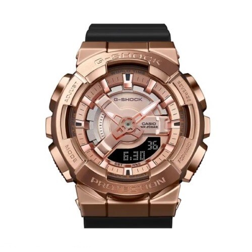 Pre-owned Casio G-shock Woman Resin Band Wrist Watch Gm-s110pg-1adr