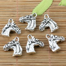 8pcs tibetan silver color horse head charms EF2260 | eBay