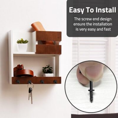 Biaungdo 100 Pack L Hooks Screw in Hooks Small L Shaped Hooks Right 1/2" Black